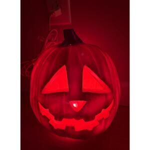 VTG Rare 1993 Trendmasters Pink Jack O Lantern Pumpkin Light Up Foam Blow Mold